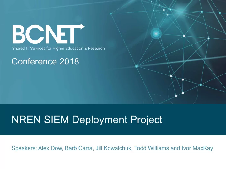nren siem deployment project