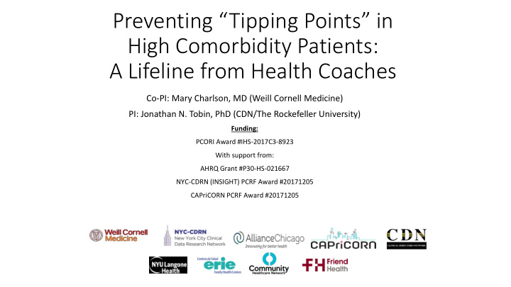 preventing tipping points in high comorbidity patients a