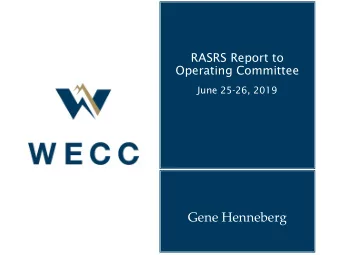 Gene Henneberg  RASRS Scheme Reviews, February 2019  (11 Entities, 13 schemes)  BPA  Montague Wind