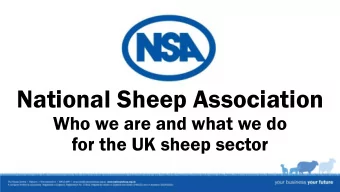 National Sheep Association  Who we are and what we do  for the UK sheep sector  National Sheep