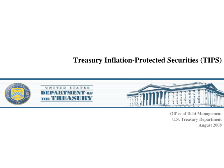 treasury inflation protected securities tips