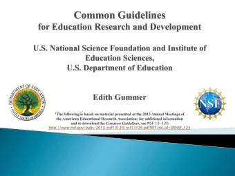 both agencies. Co-Chairs :  Janice Earle, NSF (EHR) and Rebecca Maynard, ED (Institute of Education