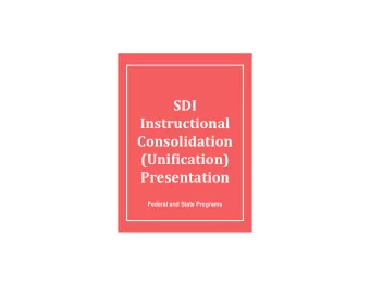 SDI Instructional Consolidation (Unification)  Presentation  Federal and State Programs  Fed &amp;