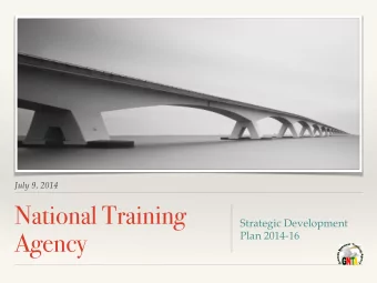 National Training  Strategic Development Agency  Plan 2014-16   CVQ  In the long run, the