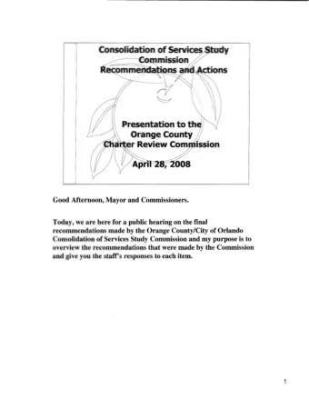 Timeline: + November 2004  Charter Amendment + January 2005 Implementing Ordinance + Jan. -