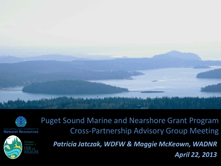 puget sound marine and nearshore grant program cross