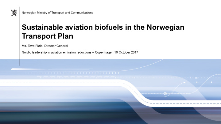 sustainable aviation biofuels in the norwegian transport