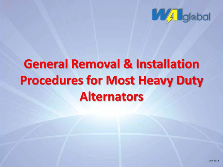 alternators
