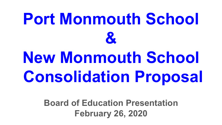 port monmouth school amp new monmouth school