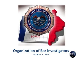 Organization of Bar Investigators  October 6, 2016  What Non-Verbal Cues  do you look for?  Police