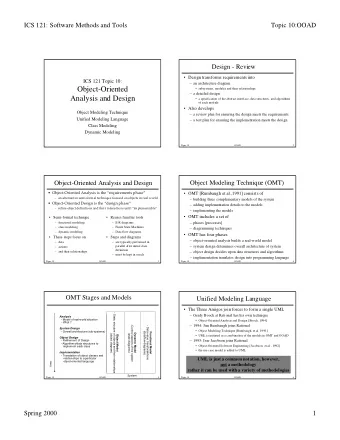 Object-Oriented   subsystems, modules and their relationships   a detailed design  Analysis
