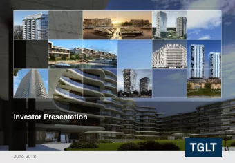 Investor Presentation  June 2018  Disclaimer  The information herein is only a summary and does not