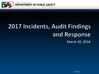 March 20, 2018  3/20/2018  1  April 26  Sgt. Meggan Callahan was killed at Bertie Correctional