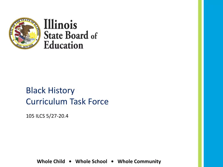 black history curriculum task force