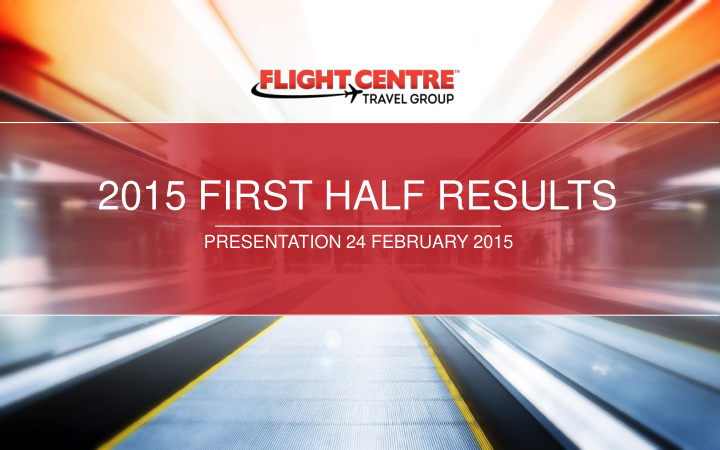 2015 first half results
