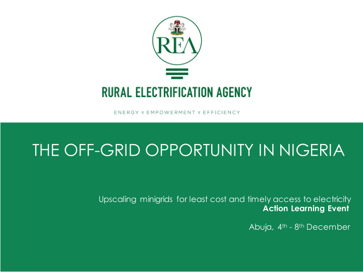 the off grid opportunity in nigeria