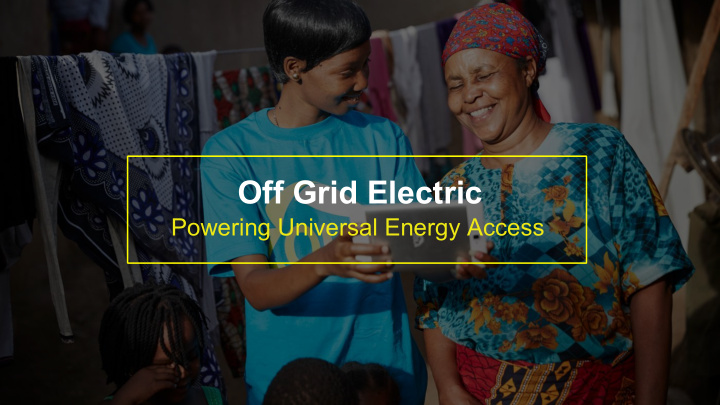 off grid electric