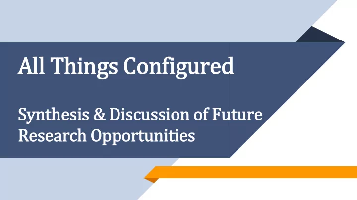 all things configured