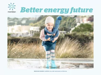 Better energy future MERIDIAN ENERGY LIMITED 2015 UBS Australasia conference  16 NOVEMBER 2015