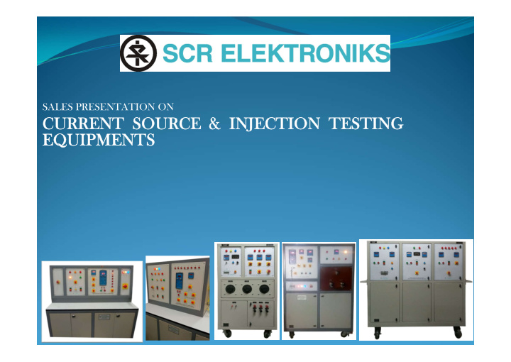 current source injection testing equipments list of test
