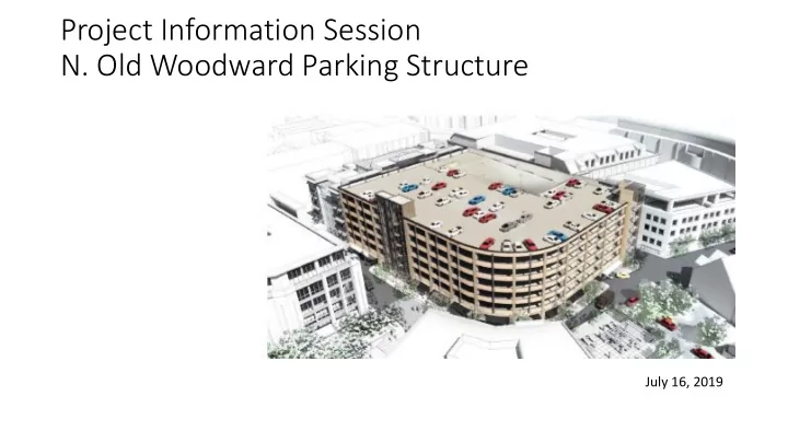n old woodward parking structure