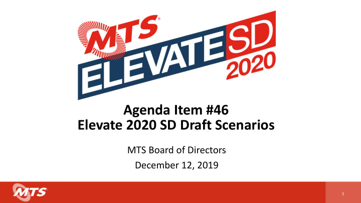 agenda item 46 elevate 2020 sd draft scenarios