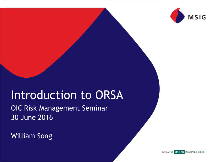 introduction to orsa