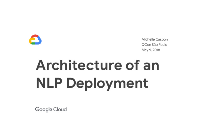 architecture of an nlp deployment whoami