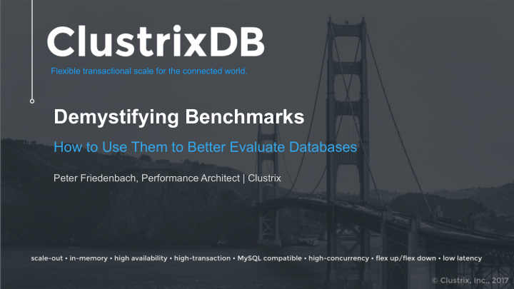 demystifying benchmarks