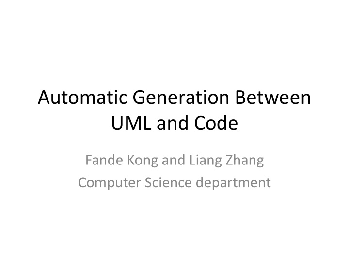uml and code