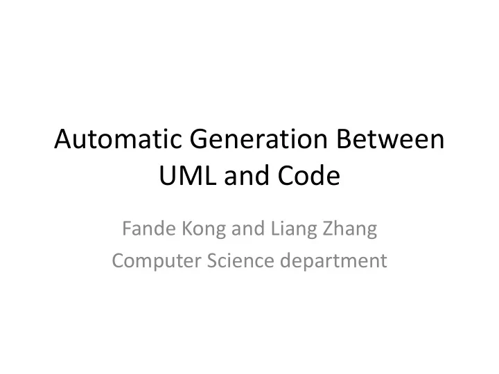 uml and code