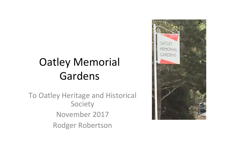 oatley memorial gardens