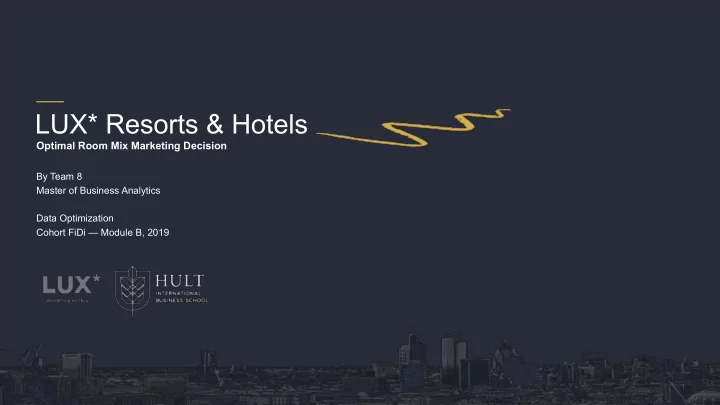 lux resorts hotels