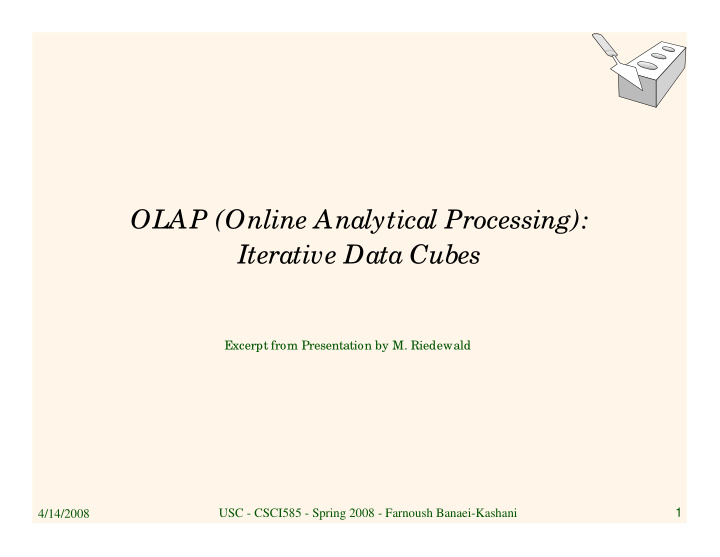 olap online analytical processing iterative data cubes