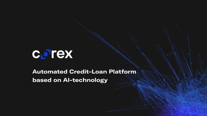 automated credit loan platform based on ai technology a