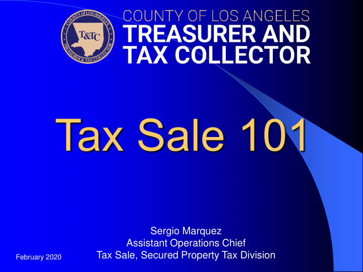 sergio marquez assistant operations chief tax sale