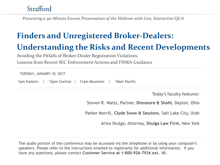 finders and unregistered broker dealers understanding the