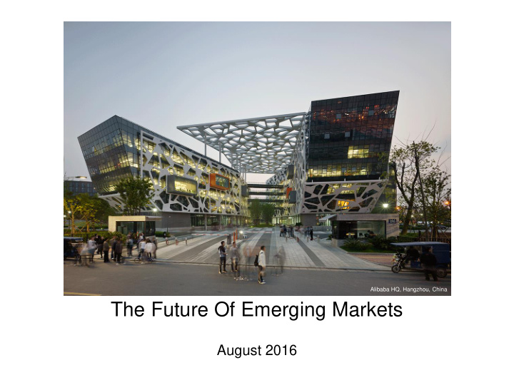 the future of emerging markets