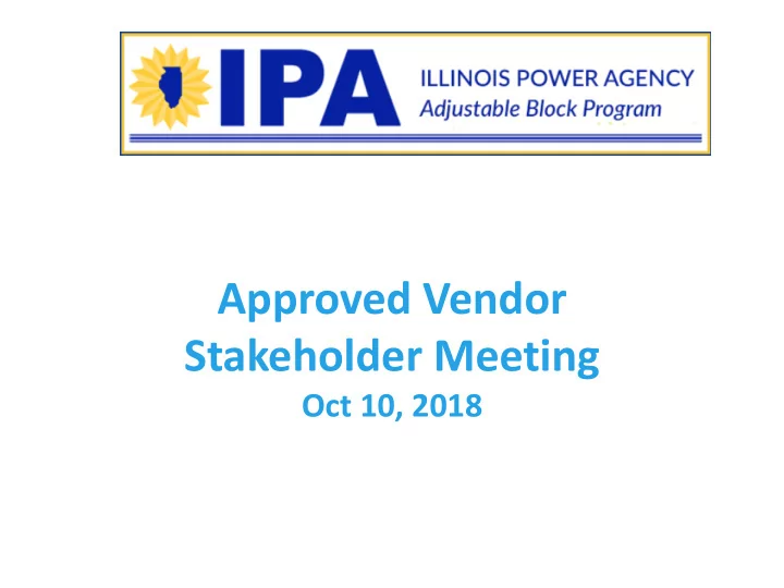 approved vendor