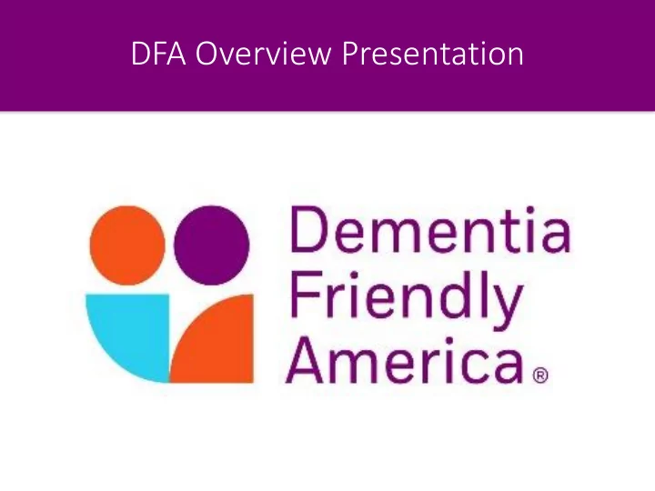 dfa overview presentation the