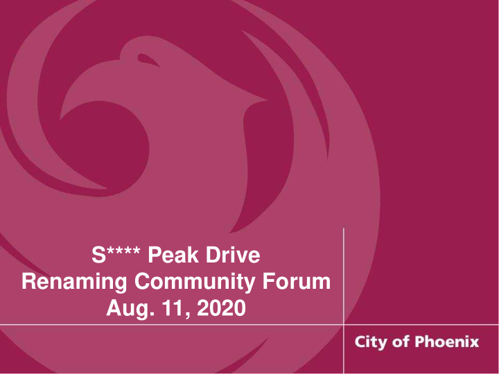 renaming community forum