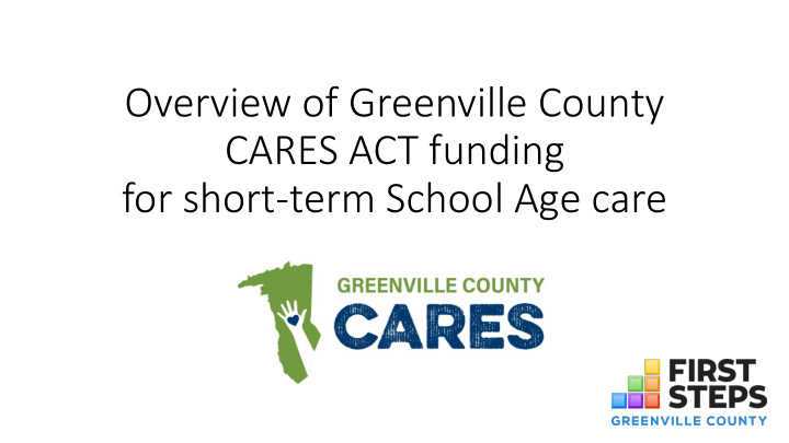 cares act funding
