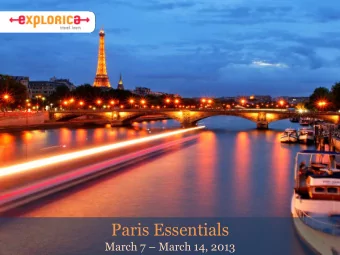 Paris Essentials March 7  March 14, 2013  Why Do I Travel?  About Ms. Falola  {insert photo