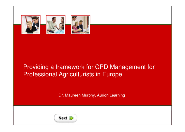 providing a framework for cpd management for professional