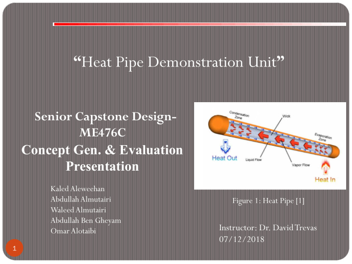 heat pipe demonstration unit