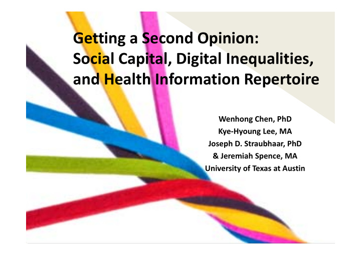 getting a second opinion social capital digital