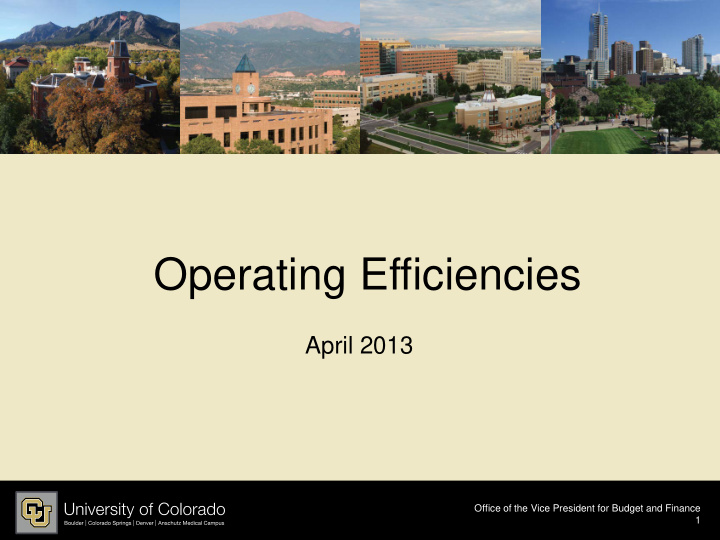 operating efficiencies