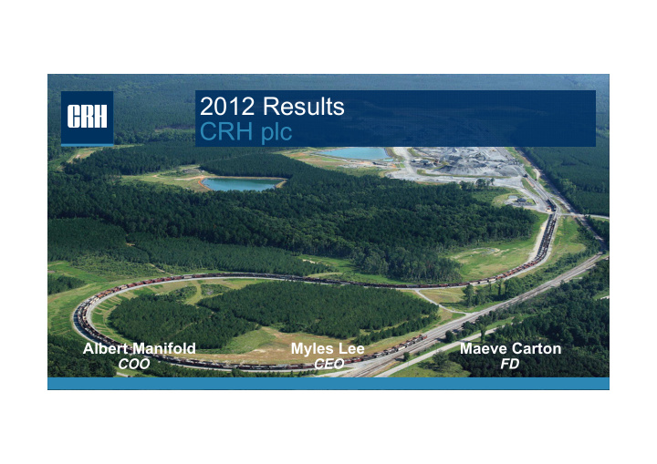 2012 results crh plc