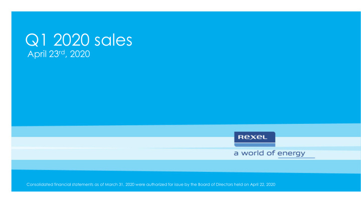 q1 2020 sales