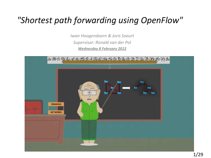 shortest path forwarding using openflow